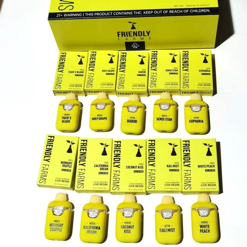 Friendly Farms 1g 2g Empty Disposable Vape Pen Packaging